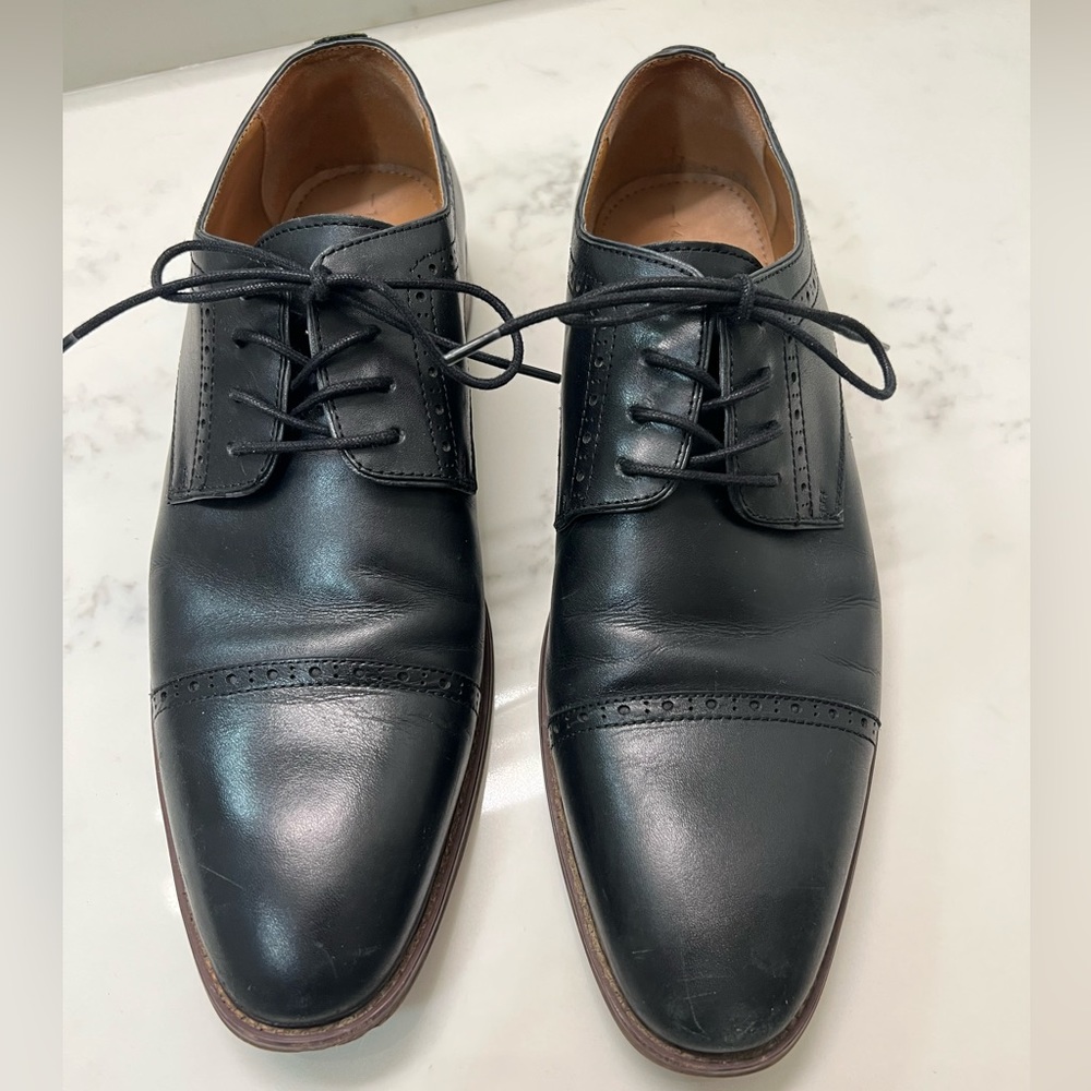 14th & Union Black Leather Dress Shoe Size 12